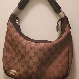 Authentic Gucci Monogram Brown Shoulder Bag